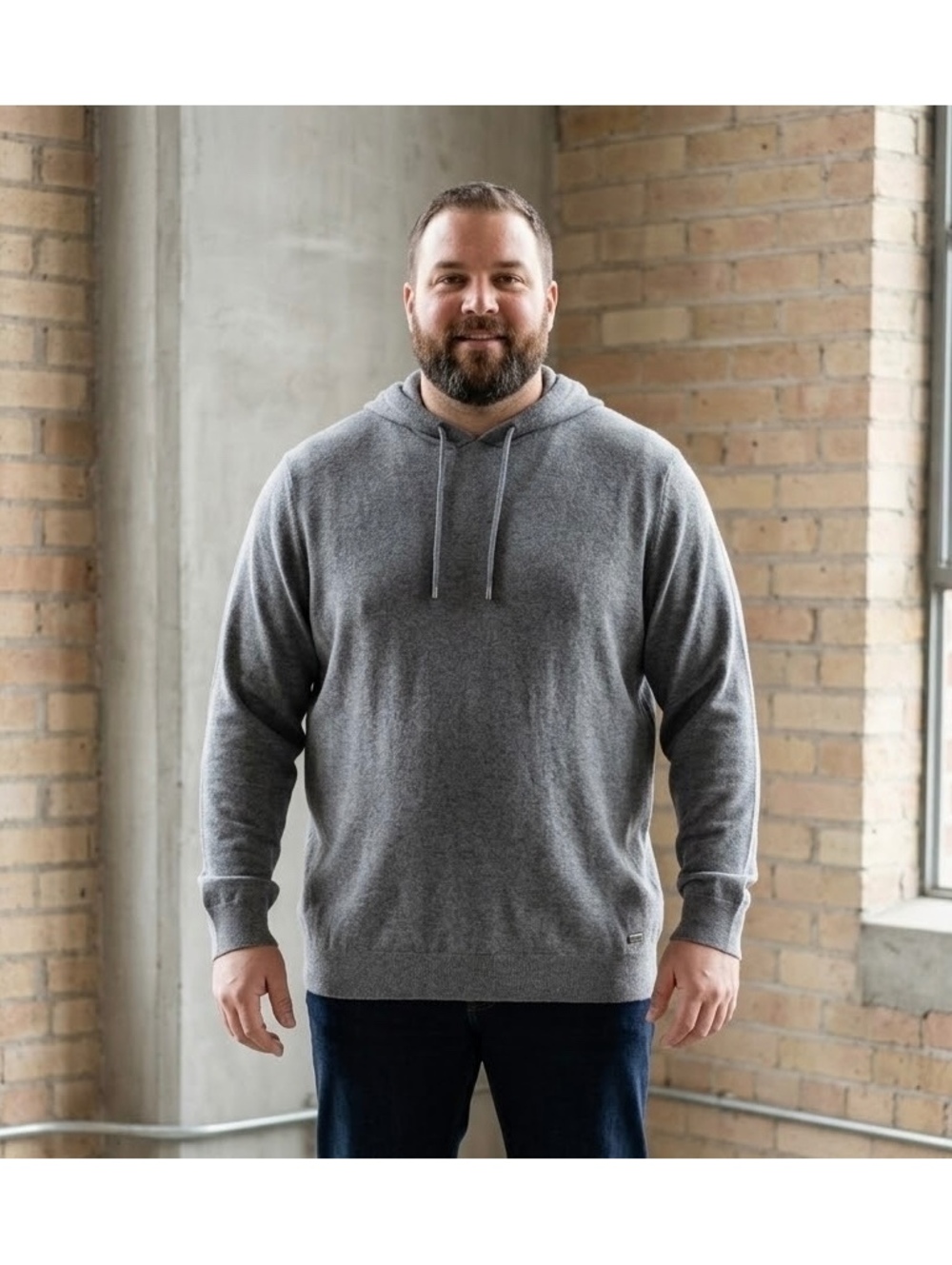 Funky Buddha Men's Gray Relaxed Fit Hoodie Sweater Size 3XL